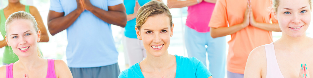 Yoga studio members